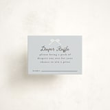 "Scallop & Little Bow" - Baby Shower Mini Insert Cards in Sky by Maria Alou - Front