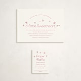 "Little Sweetheart" - Baby Shower Mini Insert Cards in Candy by letterfix - With Invitation