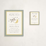 "Over the Moon" - Baby Shower Mini Insert Cards in Dandelion by Heather Schertzer - With Invitation
