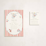 "Disney's Dumbo Come One Come All" - Baby Shower Mini Insert Cards in Pearl by Teju Reval - With Invitation