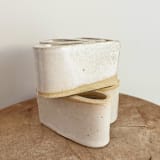 "Fleur Bookends" - Bookends in white by Sidney Field