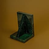 "Tope Para Libros Green Bookend" - Bookends in brown by Algo Studio