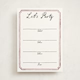 "Handwritten" - Fill-in Invitations in Wine by Cass Loh - Front