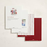 "Handwritten" - Fill-in Invitations in Wine by Cass Loh - Back of Card Options
