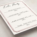 "Handwritten" - Fill-in Invitations in Wine by Cass Loh - Detail
