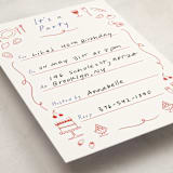 "Bon Vivant" - Fill-in Invitations in Cardinal by Ani Somi - Detail