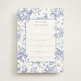 "Dreamy Toile" - Fill-in Invitations in Blueberry by Teju Reval - Front