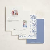 "Dreamy Toile" - Fill-in Invitations in Blueberry by Teju Reval - Back of Card Options
