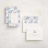 "Dreamy Toile" - Fill-in Invitations in Blueberry by Teju Reval - Assembled