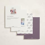 "Oyster Shell" - Fill-in Invitations in Eggplant by Cass Loh - Back of Card Options