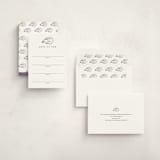 "Oyster Shell" - Fill-in Invitations in Eggplant by Cass Loh - Assembled