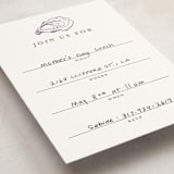 "Oyster Shell" - Fill-in Invitations in Eggplant by Cass Loh - Detail