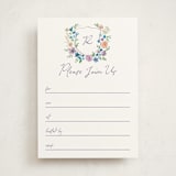 "wildflowers crest" - Fill-in Invitations in Lavender by Cass Loh - Front