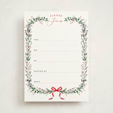 "Festive Vine" - Fill-in Invitations in Crimson by Susan Moyal - Front