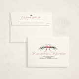 "Festive Vine" - Fill-in Invitations in Crimson by Susan Moyal - FREE Recipient Addressing