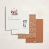 "Embroidered" - Fill-in Invitations in Peach Fuzz by Jen Owens - Back of Card Options
