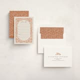"Embroidered" - Fill-in Invitations in Peach Fuzz by Jen Owens - Assembled