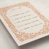 "Embroidered" - Fill-in Invitations in Peach Fuzz by Jen Owens - Detail