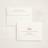 "Embroidered" - Fill-in Invitations in Peach Fuzz by Jen Owens - FREE Recipient Addressing