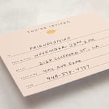 "Single Leaf" - Fill-in Invitations in Oat by Orasie - Detail