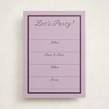 "cotillion" - Fill-in Invitations in Plum by Megan Davis - Front