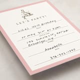 "Classic Bunny" - Fill-in Invitations in Blush by Megan Davis - Detail
