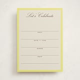"Campania" - Fill-in Invitations in Limone by Megan Davis - Front