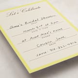 "Campania" - Fill-in Invitations in Limone by Megan Davis - Detail