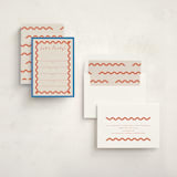 "Party Squiggle" - Fill-in Invitations in Papaya by Blustery August - Assembled