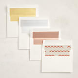 "Party Squiggle" - Fill-in Invitations in Papaya by Blustery August - Envelope Liners