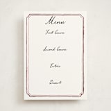 "Handwritten" - Fill-in Menus in Wine by Cass Loh - Front