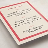 "Montauk" - Fill-in Menus in Berry by Megan Davis - Detail