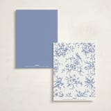 "Dreamy Toile" - Fill-in Menus in Blueberry by Teju Reval - Back of Card Options