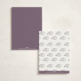 "Oyster Shell" - Fill-in Menus in Eggplant by Cass Loh - Back of Card Options