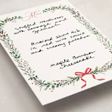 "Festive Vine" - Fill-in Menus in Crimson by Susan Moyal - Detail