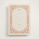 "Embroidered" - Fill-in Menus in Peach Fuzz by Jen Owens - Front