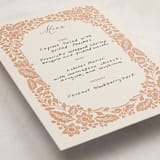 "Embroidered" - Fill-in Menus in Peach Fuzz by Jen Owens - Detail