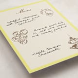 "Campania" - Fill-in Menus in Limone by Megan Davis - Detail
