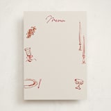 "tablescape drawing" - Fill-in Menus in Wine by Cass Loh - Front