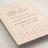 "candlesticks" - Fill-in Menus in Bubblegum by Ellen Schlegelmilch - Detail