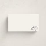 "Oyster Shell" - Fill-in Place Cards in Eggplant by Cass Loh - Flat Version Available