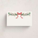 "Festive Vine" - Fill-in Place Cards in Crimson by Susan Moyal - Flat Version Available