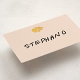 "Single Leaf" - Fill-in Place Cards in Oat by Orasie - Detail