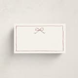 "ribbon bow drawing" - Fill-in Place Cards in Dusty Pink by Cass Loh - Flat Version Available