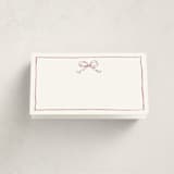 "ribbon bow drawing" - Fill-in Place Cards in Dusty Pink by Cass Loh - Blank Front