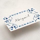 "Amalfi Coast" - Fill-in Place Cards in Cerulean by Jenna Holcomb - Detail