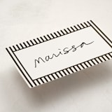 "Vintage Hotel" - Fill-in Place Cards in Raven by Morgan Kendall - Detail