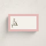 "Classic Bunny" - Fill-in Place Cards in Blush by Megan Davis - Flat Version Available