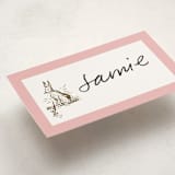 "Classic Bunny" - Fill-in Place Cards in Blush by Megan Davis - Detail