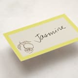 "Campania" - Fill-in Place Cards in Limone by Megan Davis - Detail